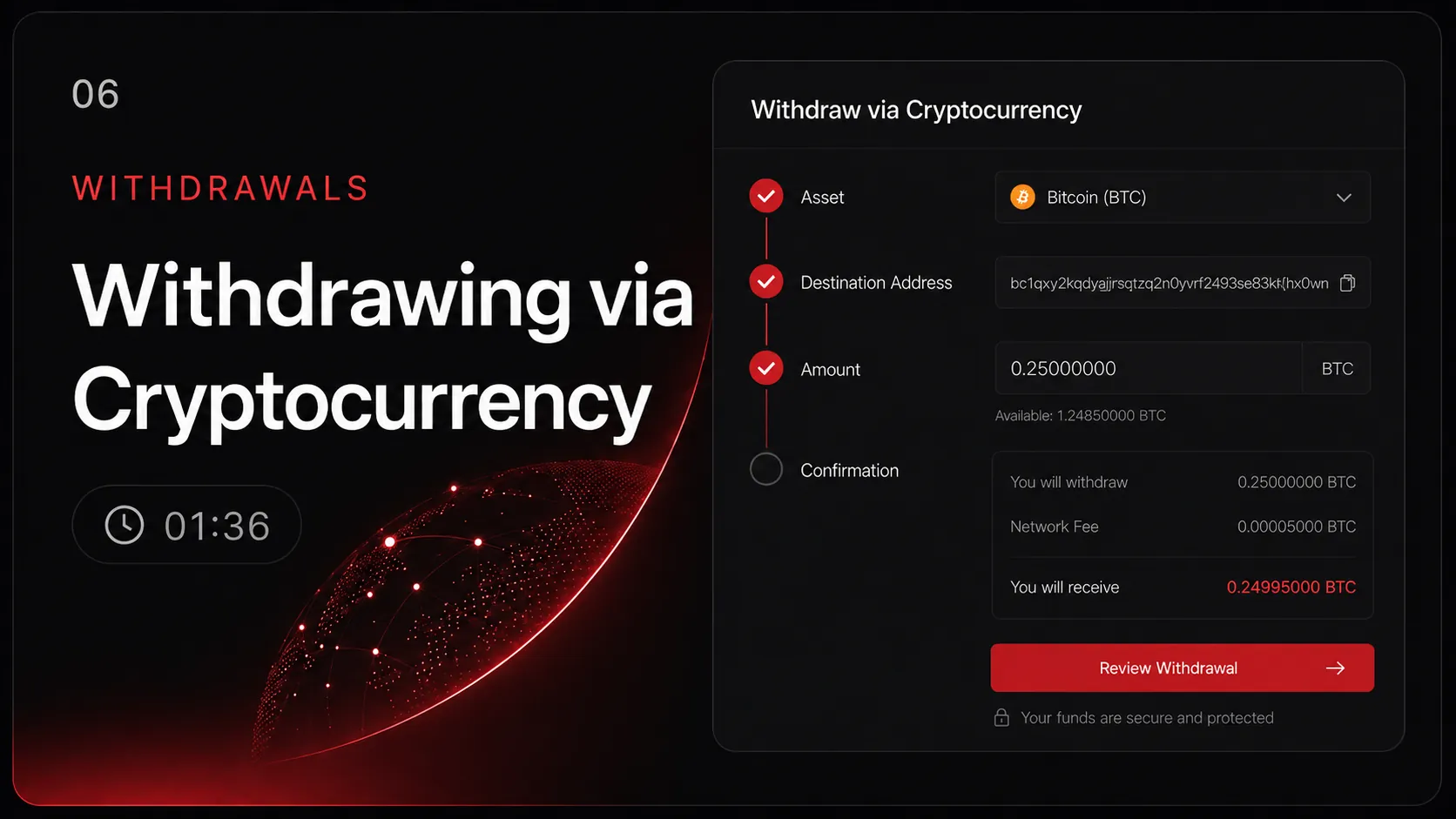 Withdrawing via Cryptocurrency — tutorial thumbnail